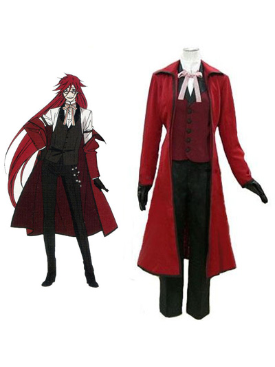 Black Butler Kuroshitsuji Death Scythe Grell Sutcliff Cosplay Costume